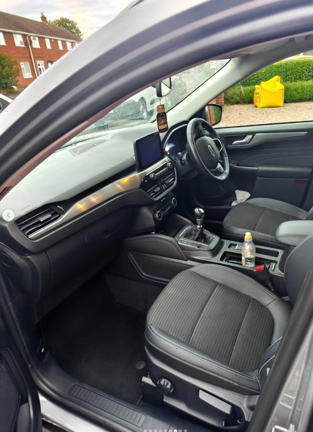 Spotless car interior after a deep clean, leather and dash conditioned